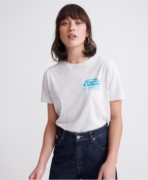 Superdry Neon Classic Oversized Női Pólók Fehér | IZGTD6842